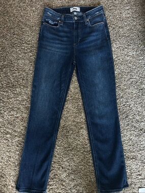 PAIGE Straight Leg Dark Indigo Jeans